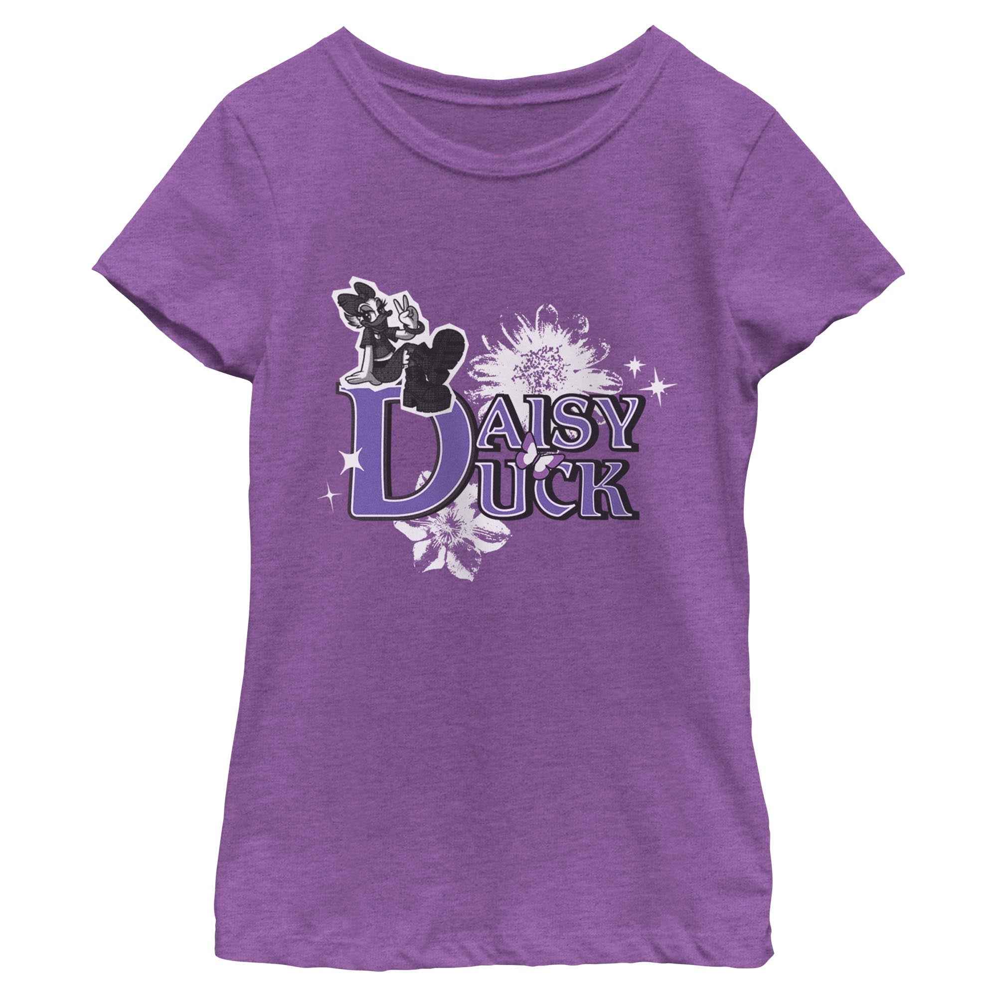Girl's Disney Daisy Duck Flowers T-Shirt