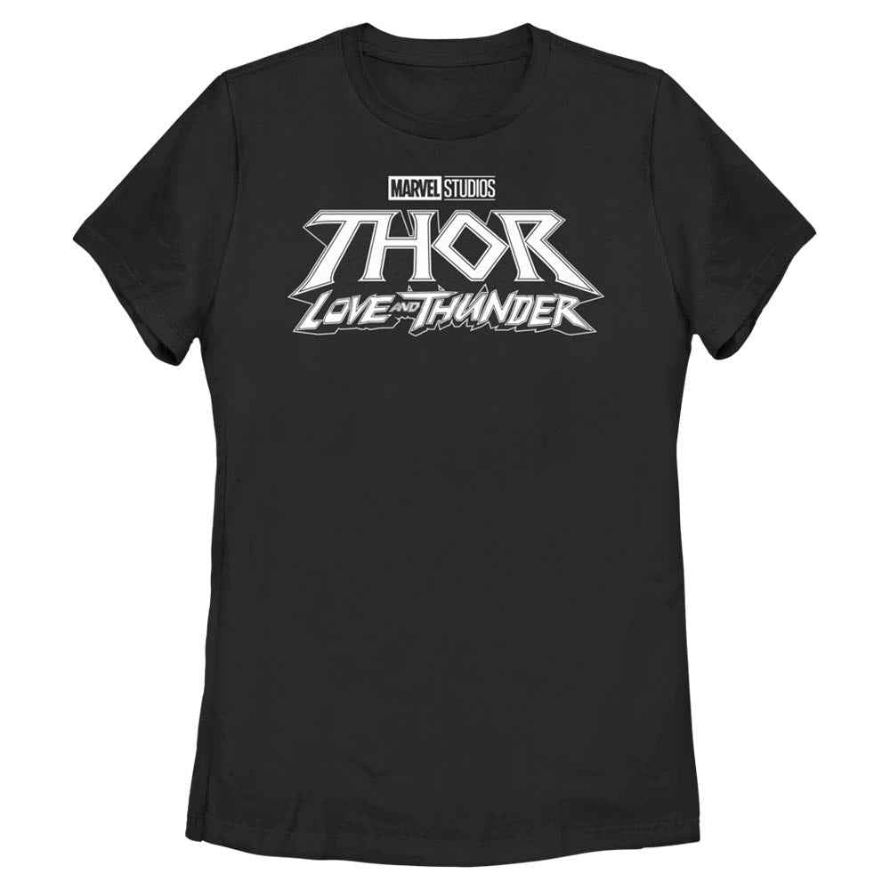 Women's Marvel Black Logo T-Shirt
