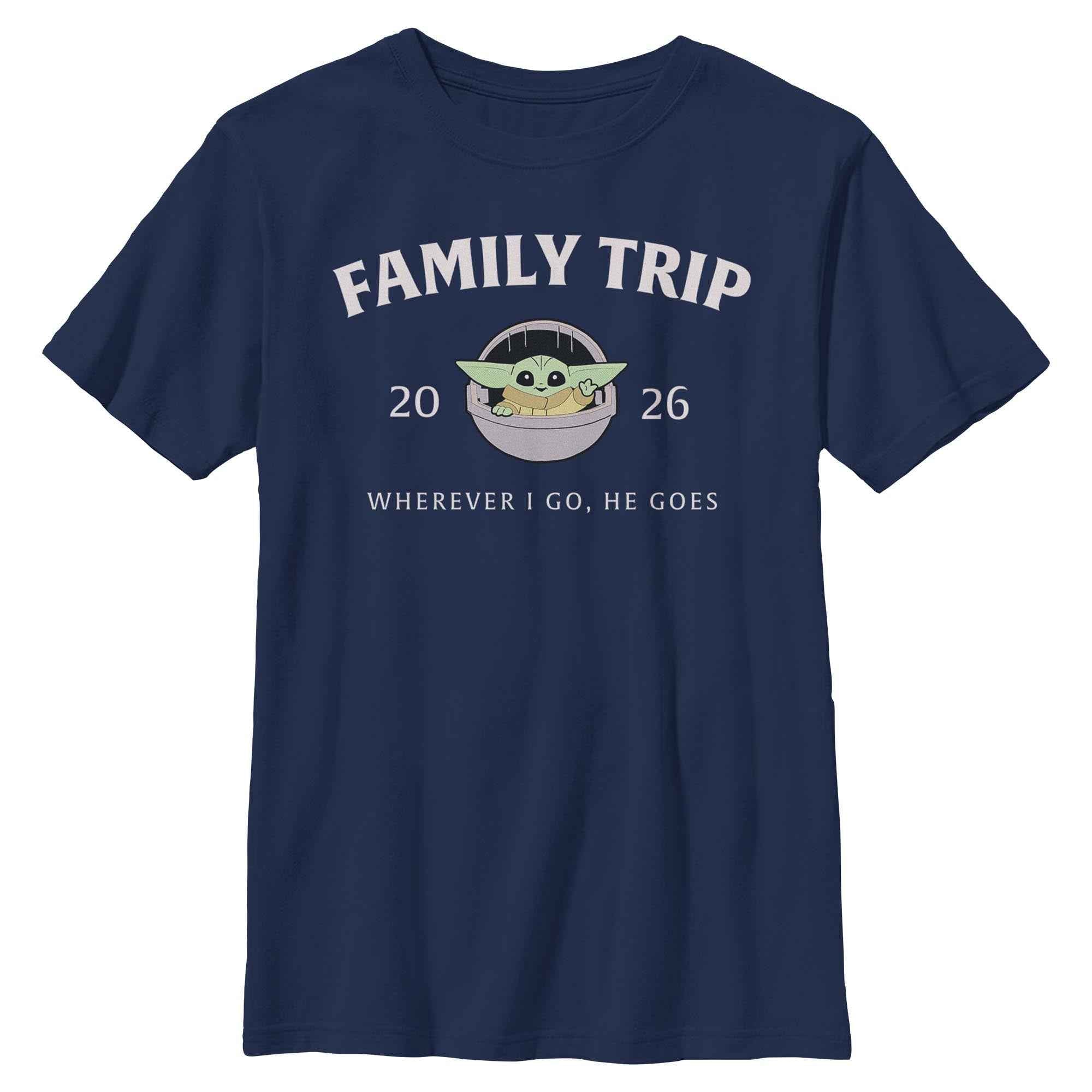 Boy's Star Wars Grogu Family Trip T-Shirt