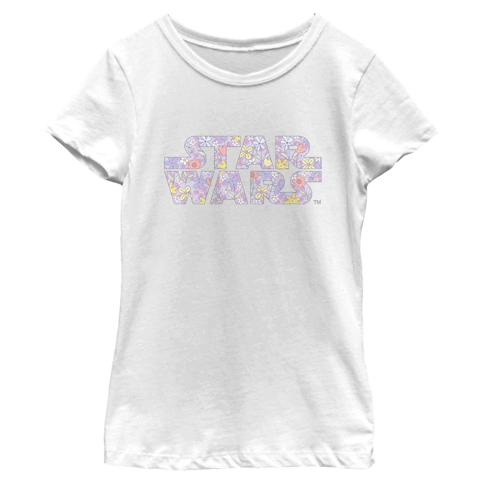 Girl's Star Wars Star Wars Spring Flower Logo T-Shirt